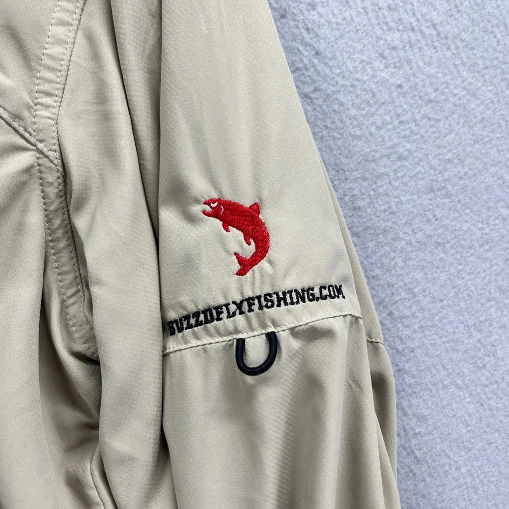 Under Armour Button Up Shirt Mens M Khaki Lightweight Vented Gorpcore Hiking